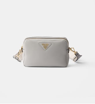Petit sac à bandoulière en cuir - Prada - Gris
