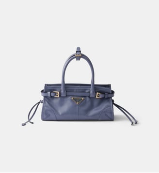 Mini sac à main Bonnie en cuir - Prada - Bleu