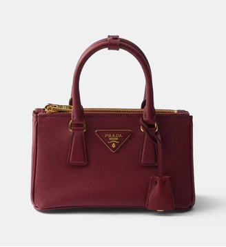 Mini sac en cuir Saffiano Prada Galleria - Prada - Rouge