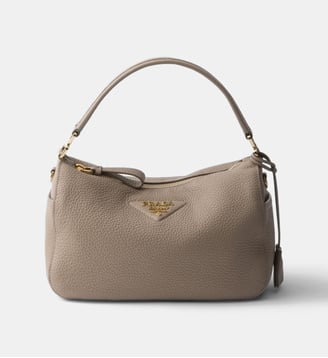 Petit sac à main en cuir - Prada - Gris