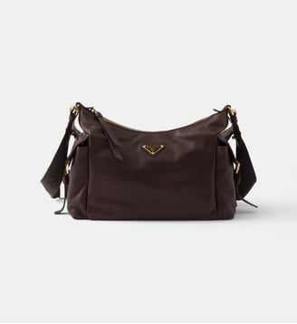 Grand sac Explore en cuir nappa - Prada - Marron foncé