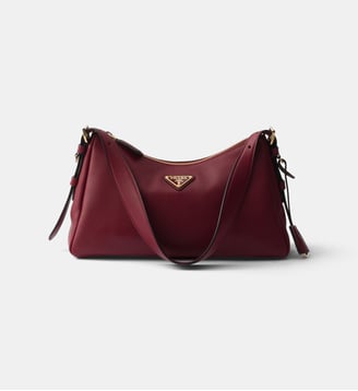 Sac porté épaule Aimée en cuir - Prada - Rouge