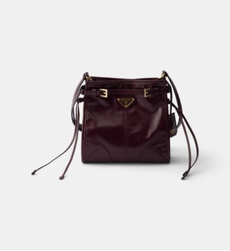 Mini sac porté épaule Bonnie en cuir - Prada - Bordeaux