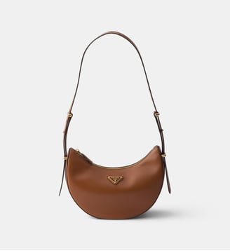 Petit sac porté épaule Prada Arqué en cuir - Prada - Marron