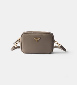 Mini sac besace en cuir - Prada - Gris