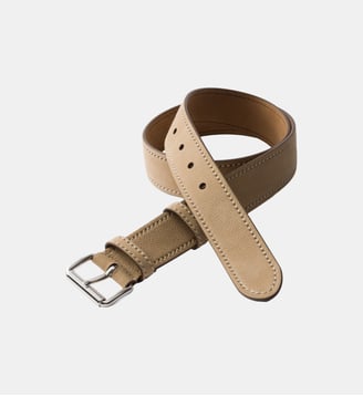 Ceinture en cuir nubuck - Prada - Neutre