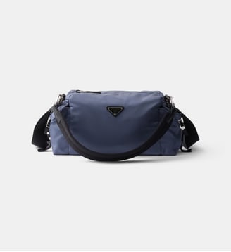 Sac à main Explore en Re-Nylon et cuir - Prada - Bleu