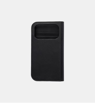 Coque pour iPhone 17 Pro Max en cuir Saffiano - Prada - Noir