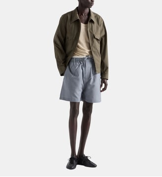 Bermuda en laine et mohair - Prada - Gris