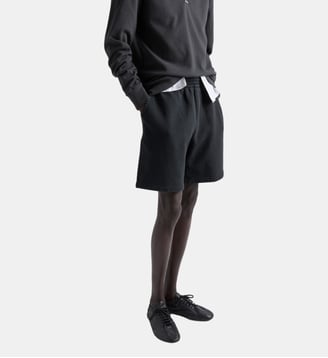 Bermuda droit en coton - Prada - Noir
