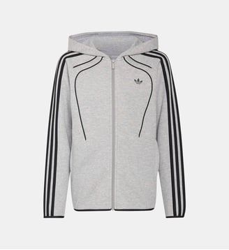 Sweat à capuche zippé Spacer - Adidas Originals - Gris