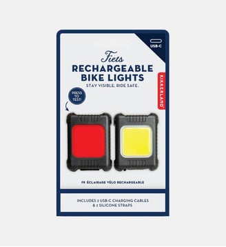 Éclairage Vélo Rechargeable - Kikkerland - Multicolore