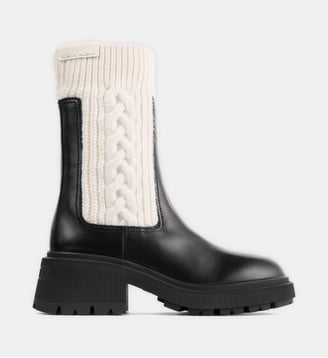 Bottines Tamia Flat - Jimmy Choo - Noir et blanc