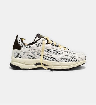 Baskets basses The Re-Run Flag - The Mercer - Blanc et beige
