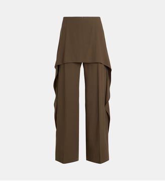 Pantalon à jupe superposée - Christian Wijnants - Chestnut