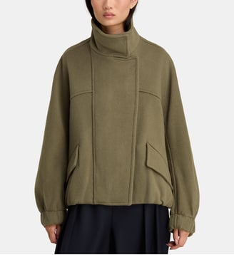 Blouson bomber Ben en laine vierge - Christian Wijnants - Laurel green
