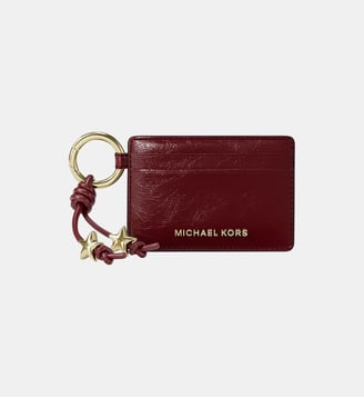 Porte-cartes Card Holder avec charm - Michael Kors - Rouge