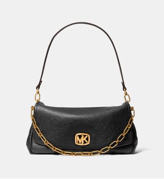 Sac porté épaule Turnlock Chain - Michael Kors - Noir