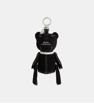 Breloque Polo Bear nœud papillon en daim - Polo Ralph Lauren - Noir