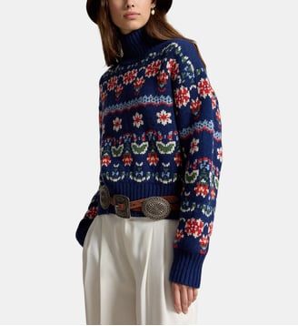 Pull ample à col montant - Polo Ralph Lauren - Multi bleu
