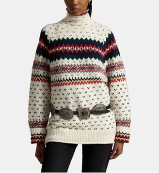 Pull à col montant - Polo Ralph Lauren - Écru