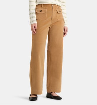 Pantalon large Pamm velours côtelé - Leon & Harper - Sand