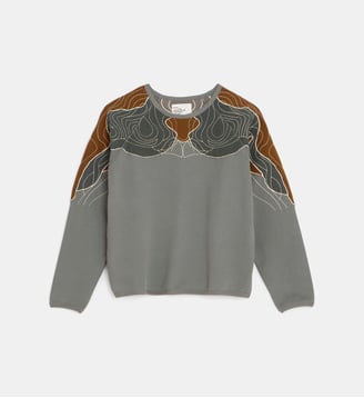Sweat-shirt Shine à col rond - Leon & Harper - Grey