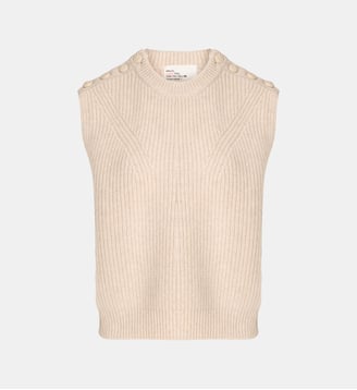 Pull Meriel sans manches - Leon & Harper - Écru