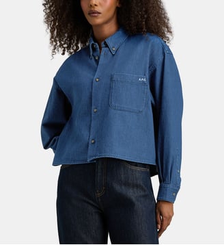 Chemise Sophia Button Logo - A.P.C. - Bleu denim