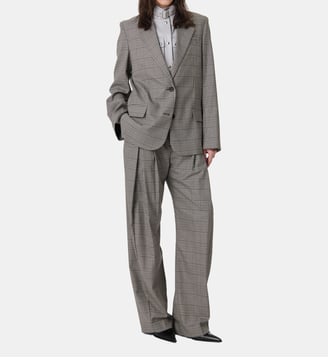 Veste de tailleur Kelio à carreaux - Iro - Brun et gris clair