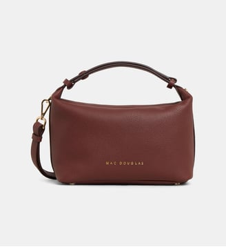 Sac à main Gloria Alba cuir grainé - Mac Douglas - Bordeaux