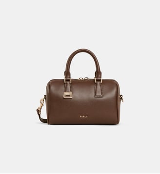 Sac à main mini Boston cuir - Furla - Marron
