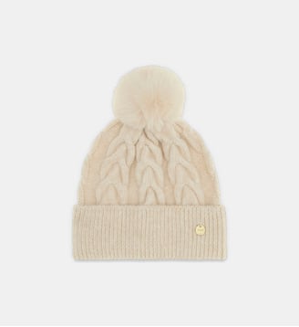 Bonnet Knitted Beanie Torsade - Guess - Crème