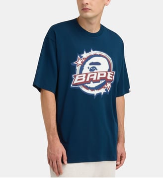 T-shirt Twin Sta Relaxed - A BATHING APE ® - Bleu marine