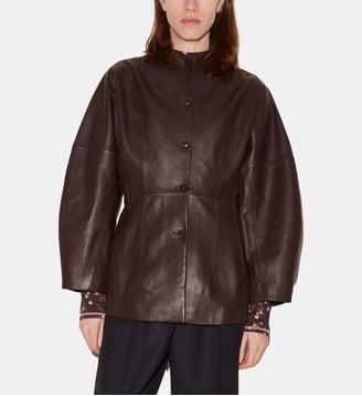 Veste ajustée Charlie en cuir - Roseanna - Beige