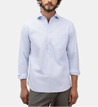 Polo Oxford à manches longues - El Ganso - Bleu