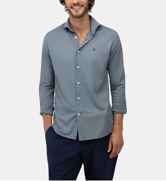 Chemise technique à col boutonné - El Ganso - Gris