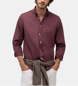 Chemise droite à col boutonné - El Ganso - Rouge