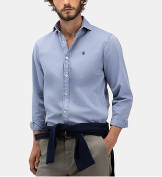 Chemise teinte aux minéraux marins - El Ganso - Marine