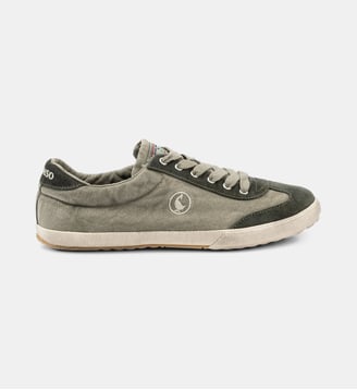 Baskets basses en toile et daim - El Ganso - Kaki