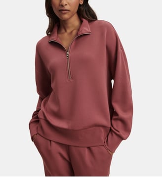 Sweat-shirt Mavis à col montant zippé - Varley - Rose terracotta