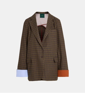 Blazer Birkin carreaux - Jejia - Marron multicolore