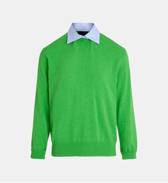 Pull Nina à col chemise - Jejia - Dark green