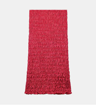Jupe midi smockée Ida - Roseanna - Rouge