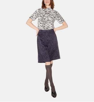 Bermuda Lee en satin froissé - Roseanna - Navy