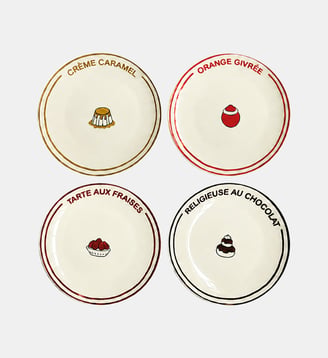 Ensemble de 4 assiettes - Opjet Paris - Multicolore