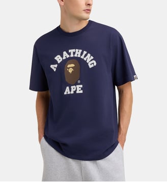 T-shirt College - A BATHING APE ® - Bleu marine