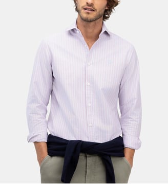 Chemise Oxford de boucher bleu clair - El Ganso - Bleu