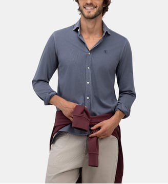 Chemise Maillot en jersey de coton - El Ganso - Bleu