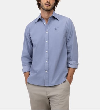 Chemise en velours côtelé à col américain - El Ganso - Bleu
